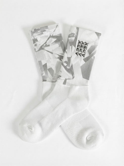 Chaussettes Cyclisme Aero FORGED Blanches