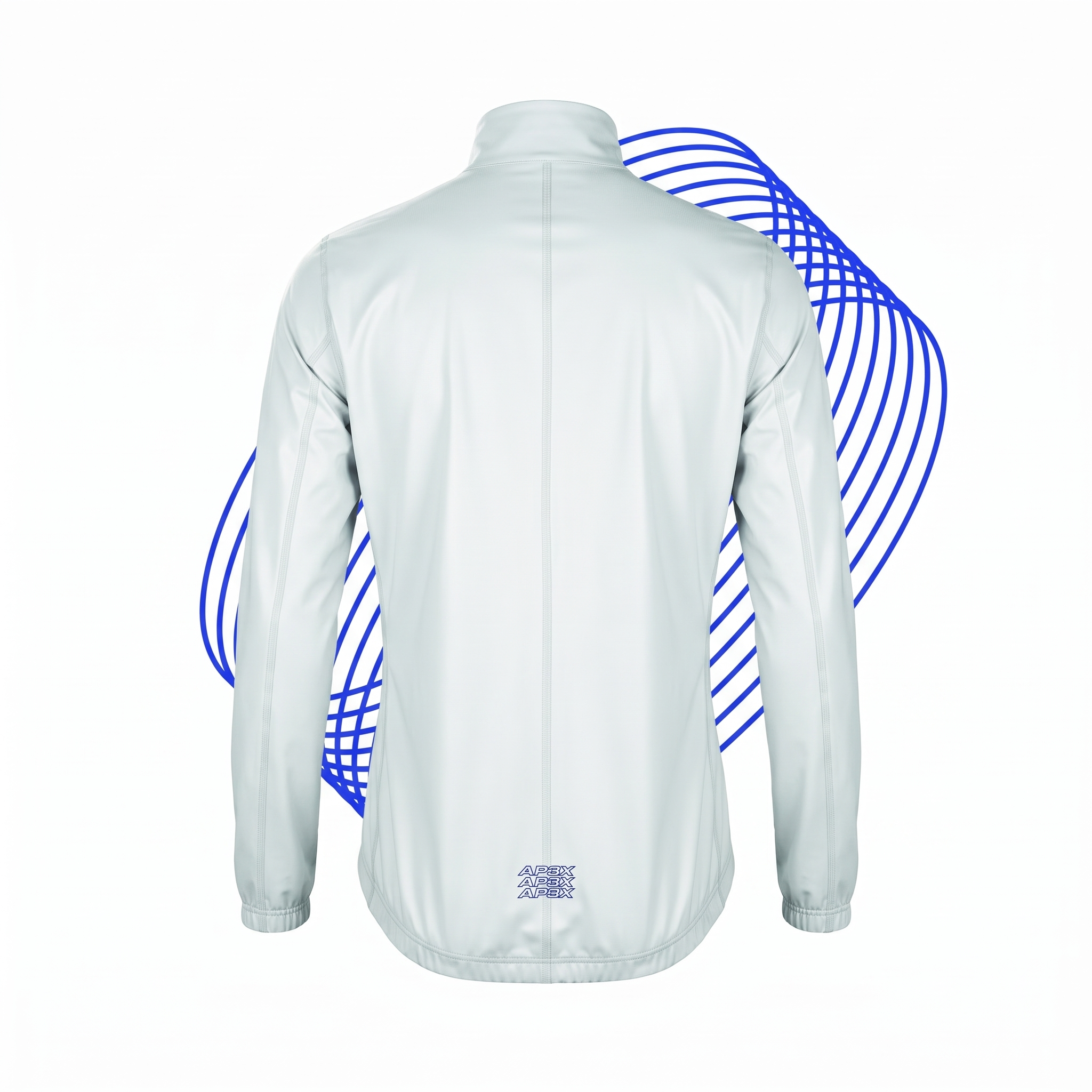 Imperméable manches longues cyclisme personnalisable AP3X, vue de dos